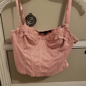 Pink corset top